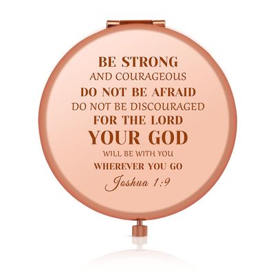 Jielahua Religious Gift Inspirational Gift for Women Girls Daughter Christian Gifts Bible Verse Baptism Gifts for Goddaughter Compact Pocket Makeup Mirror Graduation Christmas Birthday Gift