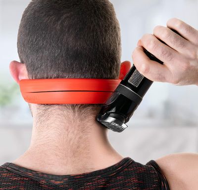 NEKMATE The Original Neckline Shaving Template | Hair Cutting Guide for Self Haircut | DIY Self Haircutting System | Hands-Free Cut, Trim &amp; Shave for Line Ups | Durable High-Grade Silicone Stencil
