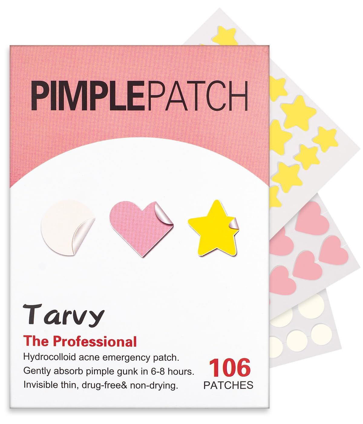 TARVY Invisible Spot Cover - Absorbing Cover, Skin Care, Facial Stickers, 4 Sizes (300 Count)