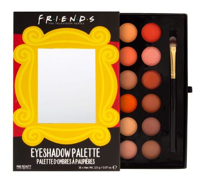 MAD Beauty Friends The Television Series Eyeshadow Palette | 18 Warm Neutral Shades and 1 Brush | 90s-Inspired Everyday Makeup | Skincare Gifts for Women and Adults