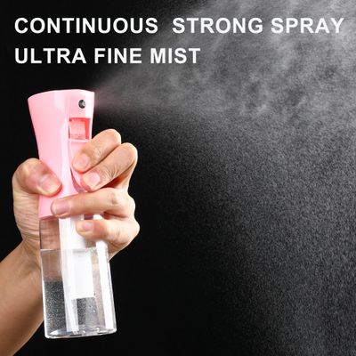 YULING-X hair spray bottle, ultra-fine spray continuous spray bottle (200ml/6.8oz), used for hair design, vegetation, cleaning, hair care and skin care - empty, reusable (Pink)