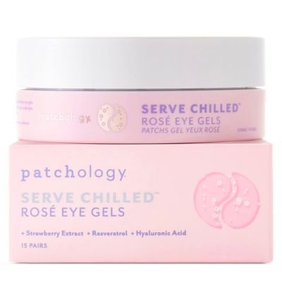 Patchology Serve Chilled Ros Eye Gels - Eye Patches for Puffy eyes &amp; Dark Circles, Gel Eye Patches, Under Eye Mask w/Hyaluronic Acid, Eye Treatment Products &amp; Mini Beauty Products (15 Pairs/Jar)