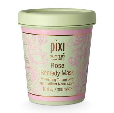 Pixi Beauty Rose Remedy Mask 300 ml| Toning Jelly Mask | Rosehip Oil Moisturizes Skin | Cica and Turmeric Protect Complexion | 10 Fl Oz
