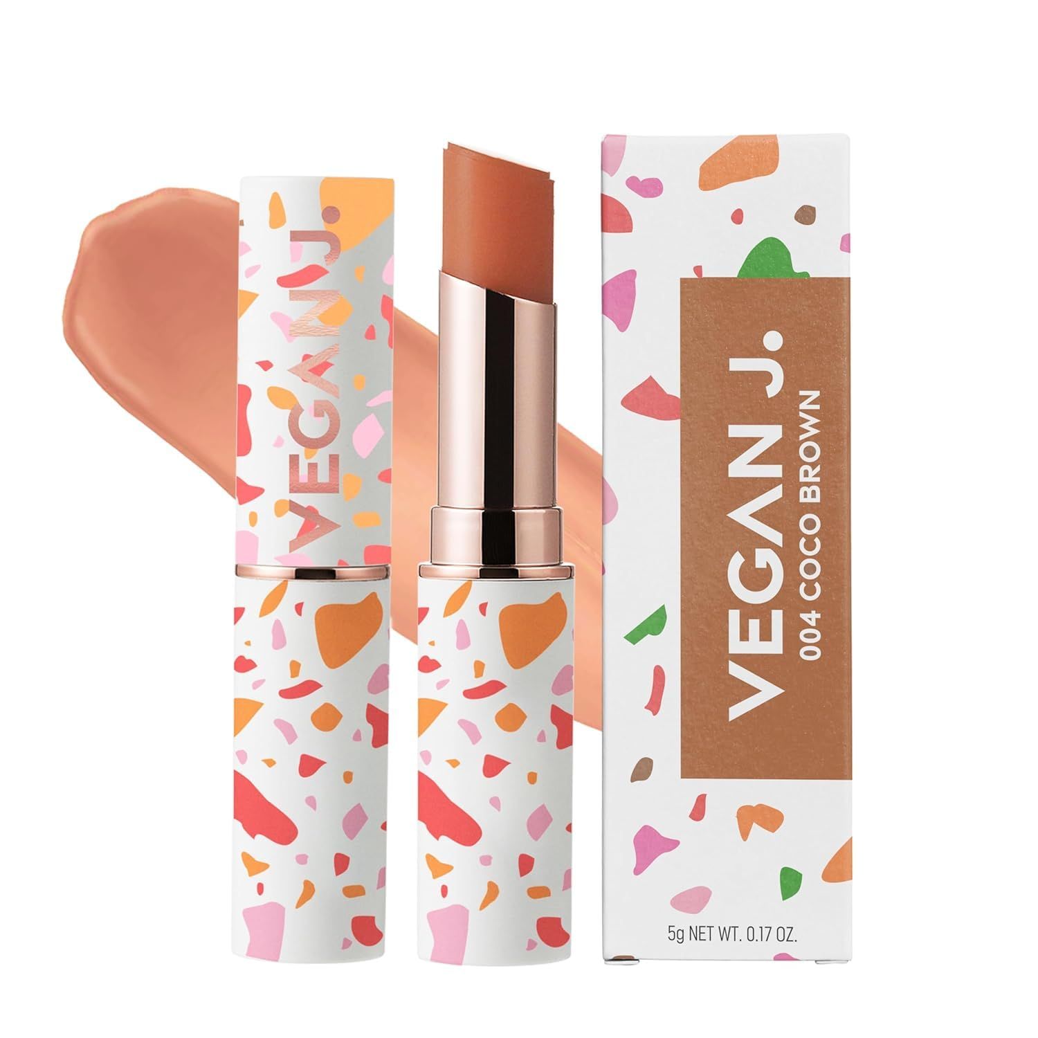 Vegan J. Lip Balm - Long-Lasting Hydration with Natural Color - Korean Beauty, Oasis Plant Complex, Silicone-Free, Vegan &amp; Cruelty-Free Lip Care (005 Ruby Red)
