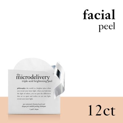 philosophy microdelivery triple-acid brightening peel - with mandelic acid, glycolic acid & malic acid - for discoloration, dark spots & uneven skin tone