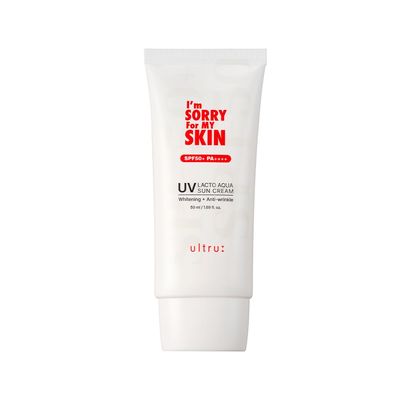 I&#39;M SORRY FOR MY SKIN Lacto Aqua Sun Cream SPF50+ PA++++, Korean Moisturizing Sunscreen for Face &amp; Body, 1.69 fl oz