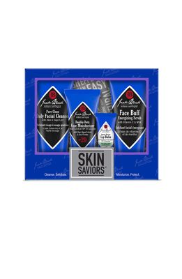 Jack Black Skin Saviors Set - Jack Black Face Wash and Moisturizer Set with Lip Balm SPF 25 and Mens Face Scrub, Jack Black Skin Care Set, Mens Skin Care Kit, Mens Skincare Gift Set, Jack Black Set