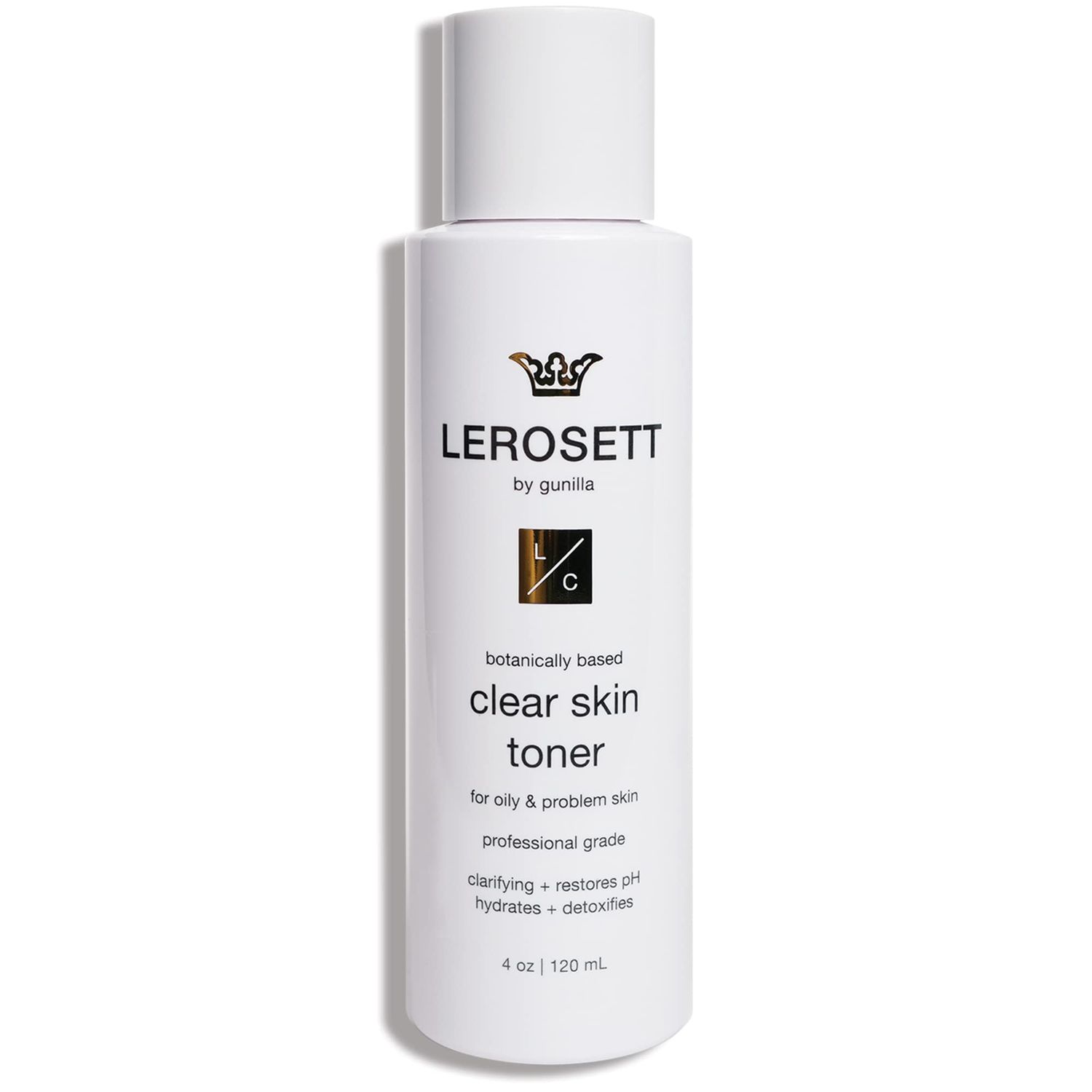 LEROSETT Toner for Clear Skin Aloe Vera Based Toner with Glycolic Acid &amp; 10 Calming Botanicals Helps Reduce Irritation, Future Blemishes, Blackheads, and Tightens Pores, Natural, Vegan - 4 oz