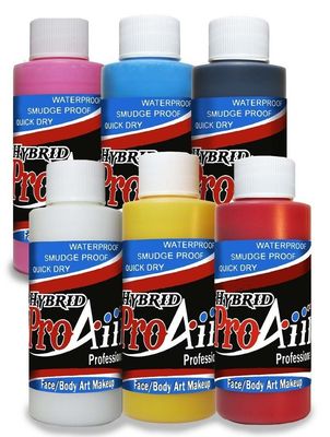 ProAiir Face and Body Painting Makeup - 6 Primary Colors - 1 oz (30ml)