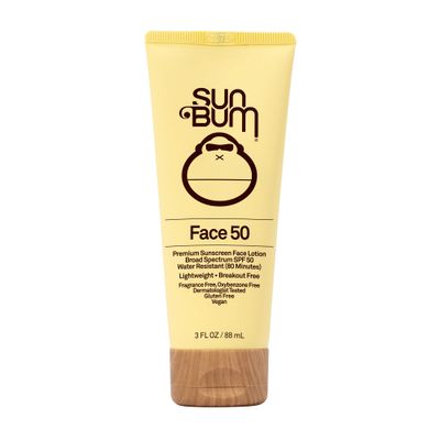 Sun Bum Original SPF 50 Sunscreen Face Lotion | Broad Spectrum Moisturizing Facial Sunblock with Vitamin E | Oil Free | Hawaii 104 Act Compliant (Octinoxate &amp; Oxybenzone Free) | Travel Friendly | 3 oz