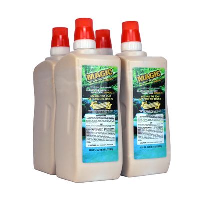 Zenex Magic Hand Soap - Industrial Hand Cleaner for Auto Mechanics | Shop Soap | Walnut Shell Scrubbers to Remove Grease, Oil, Ink &amp; Paint | Moisturizing Ingredients | 3.55 L (4 Pack)