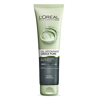 L&#39;Oreal Paris Skincare Pure-Clay Facial Cleanser with Charcoal for Dull and Tired Skin to Detox and Brighten, Face Wash for All Skin Types, 4.4 fl; oz.