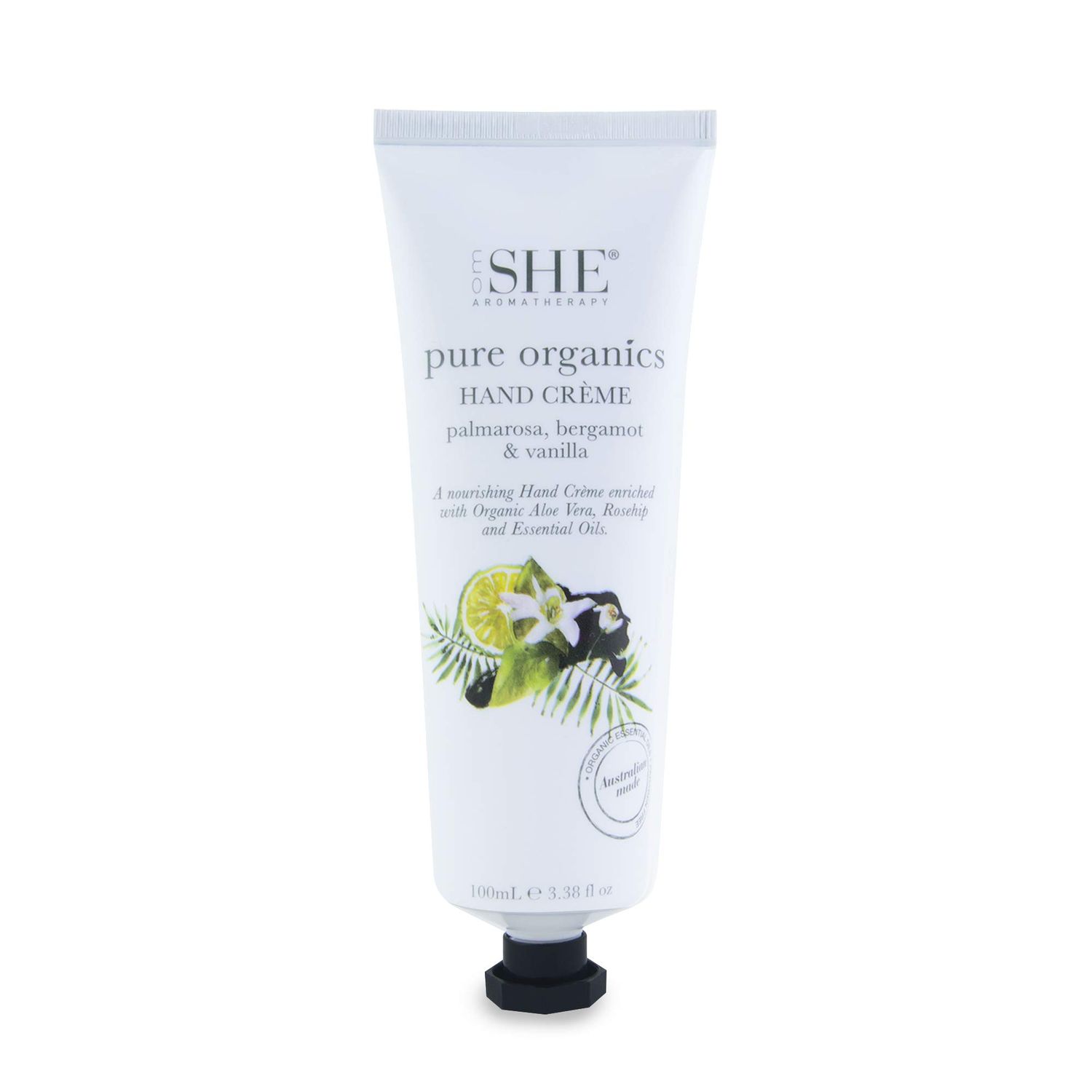 Om She Aromatherapy Pure Organics Hand Creme - Palmarosa, Bergamot &amp; Vanilla