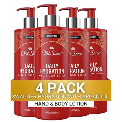 Old Spice Daily Hydration Hand &amp; Body Lotion for Men, Swagger with Argon Oil, 16.0 FL OZ