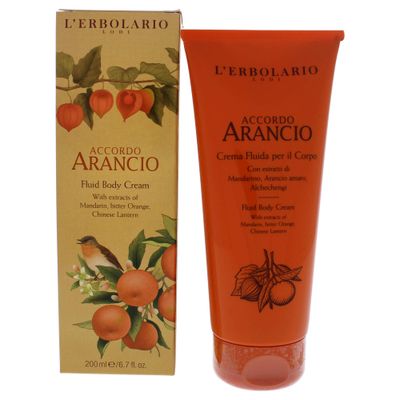 LErbolario Accordo Arancio Body Cream - Citrus-Infused Moisturizer for Dry Skin - Brightening Body Cream - Uplifting Citrus Fragrance - 6.7 oz