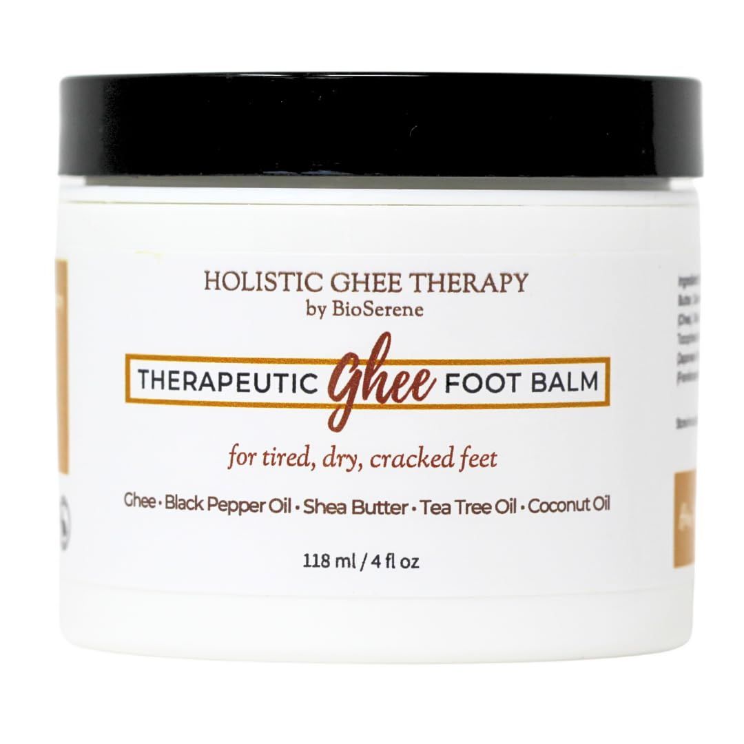 Therapeutic Ghee Foot Oil/Balm | Premium Foot Care For Happy Feet | Natural Foot Moisturizer For Dry Cracked Feet | Hydrate and Nourish | Pharmacist Formulated
