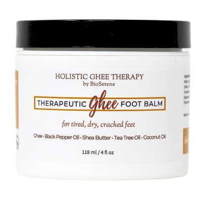 Therapeutic Ghee Foot Oil/Balm | Premium Foot Care For Happy Feet | Natural Foot Moisturizer For Dry Cracked Feet | Hydrate and Nourish | Pharmacist Formulated