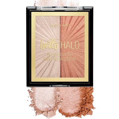 Wet n Wild MegaGlo Blushlighter, Blendable Blush &amp; Highlighter Set, Shimmery Metallic Finish, Highlight Bling