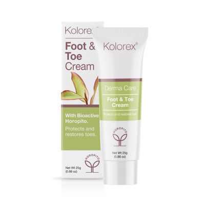 Kolorex Foot &amp; Toe Care Cream (25g), Remedy for Athlete&#39;s Foot, Natural ingredients, Effectively rebalance yeast, Hygienic best