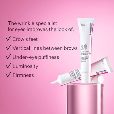 StriVectin Anti-Wrinkle Intensive Eye Cream Concentrate for Wrinkles PLUS, Targets Crow's Feet, Firmness, Puffiness &amp; Dark Circles,White, 0.25 Fl oz (Pack of 1)
