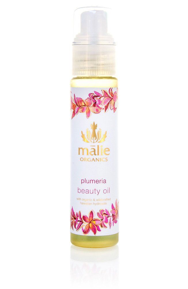 Malie Organics' Plumeria All Natural Organic Therapeutic Botanical Beauty Oil, Moisturization &amp; Nourishment for any skin type.