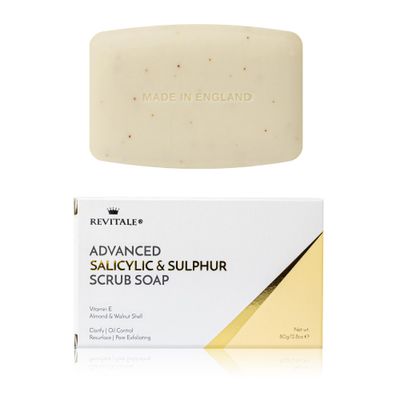 REVITALE Exfoliating Advanced Salicylic Acid &amp; Sulphur Scrub Treatment Soap