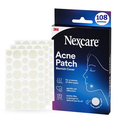 Nexcare Acne Patches, Pimple Patches for Face and Body, Hydrocolloid Patches Suitable for Most Skin Types - 108 Small and Medium Patches