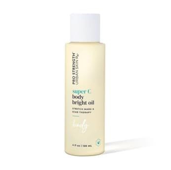 Urban Skin Rx Super C Body Bright Oil | Skincare Brightens, Nourishes &amp; Rejuvenates for Smooth, Glowing Skin, Improves Appearance of Scars, Aging, Discoloration &amp; Stretch Marks, Cruelty-Free, 4 Fl Oz