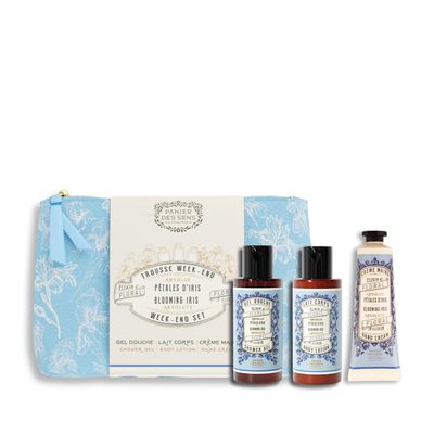 Panier des Sens - Blooming Iris Set for Women - Body Lotion + Shower Gel + Hand Cream - Christmas Gift &amp; Birthday Gift for Her - Body Care Kit with 96% Natural Ingredients - Self Care Gifts for women