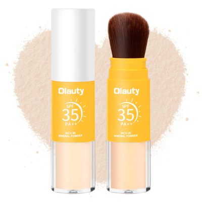 Mineral Sunscreen Setting Powder, Translucent Oil Natural Matte Concealer Brush Powder,Lasting Breathable Lightweight Powder for Face&amp;Hair,All Skinp (#1 Translucent)