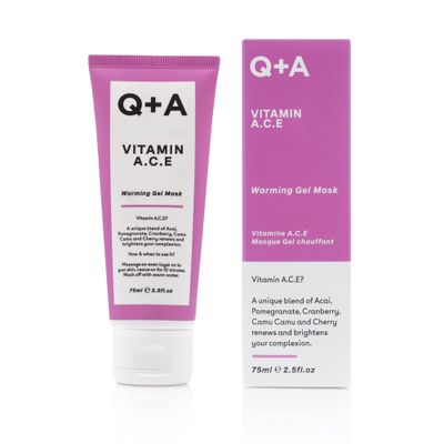 Q+A Vitamin A.C.E. Warming Gel Mask, 75ml
