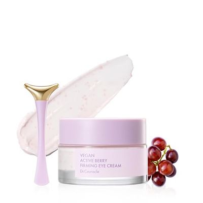 leegeehaam Dr.Ceuracle Vegan Active Berry Firming Eye Cream with Applicator (32g / 1.12 oz.) - Hydrating Resveratrol Eye Treatment for Dark Circles and Puffiness