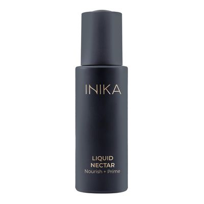 INIKA Organic Liquid Nectar 3 in 1 primer, skincare and hydration serum. 100% Natural and non-comedogenic formula that is Vegan and Cruelty-Free. 30ml