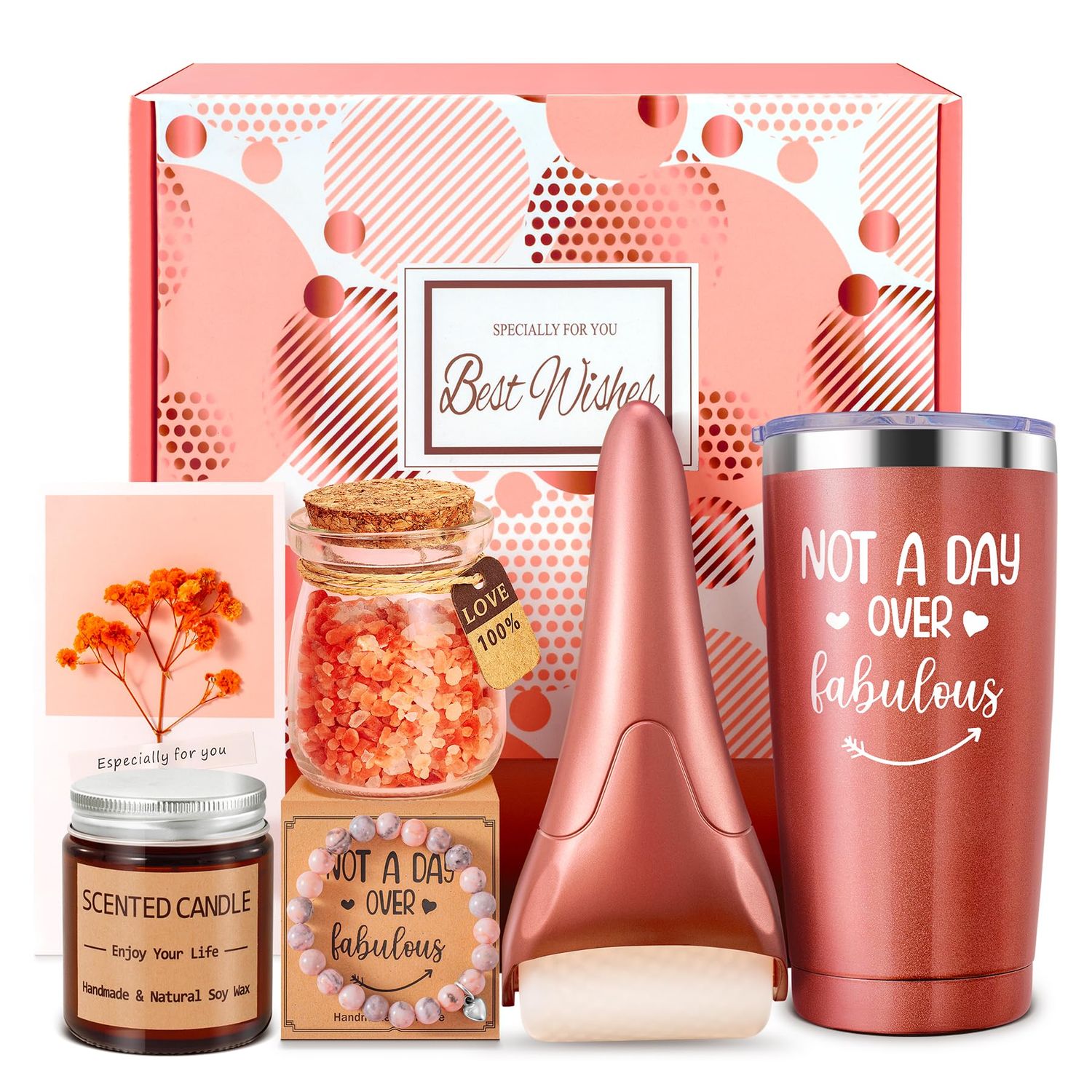 Valentine&#39;s Day Gifts for Her, Women, Girlfriend, Happy Birthday Gifts, Relaxing Gift Basket for Women Mom Wife Sister Best Friend Daughter Teacher Coworker, Unique Gifts for Women Who Have Everything