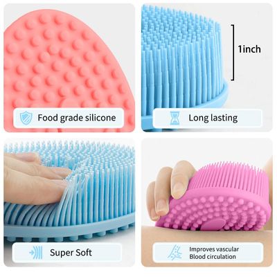 Silicone Body Scrubber,Loofah Exfoliating Body Scrubber,Bath Brush,Set of 3 Soft Body Scrubber,Dead Skin Remover for Body,Shower Scrubber for Body,Fit for Sensitive and All Kinds of Skin
