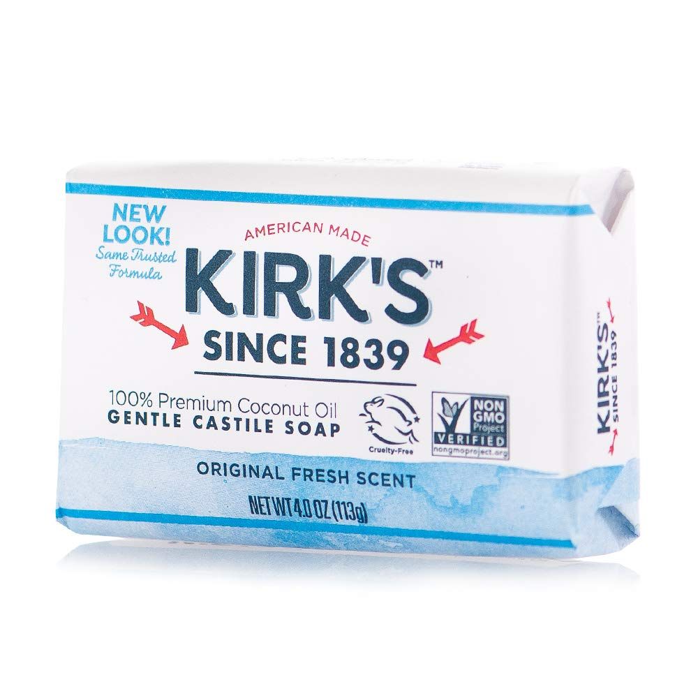 Kirk&#39;s Natural Original Castile Soap, 4 Ounce (Packaging may Vary)