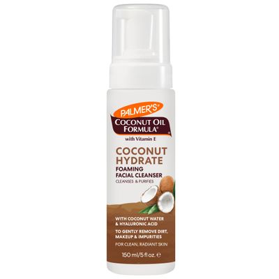 Palmer&#39;s Coconut Oil Formula Coconut Hydrate Foaming Facial Cleanser, 5 Fl Oz, Face Wash with Coconut Water, Hyaluronic Acid &amp; Vitamin E, Gentle Cleansing, Purifying &amp; Moisturizing Skin Care