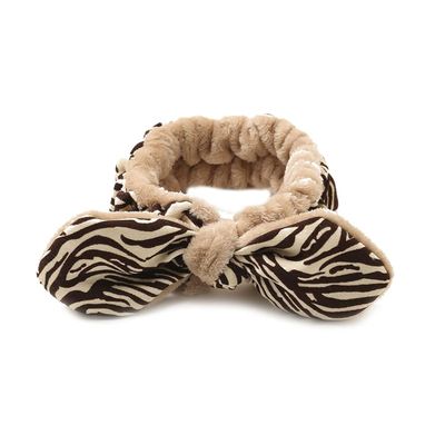 Hofar Face Wash Headband Skincare Hairband with Bow Tie Coral Fleece Cartoon Cute Creative Hair Accessories
