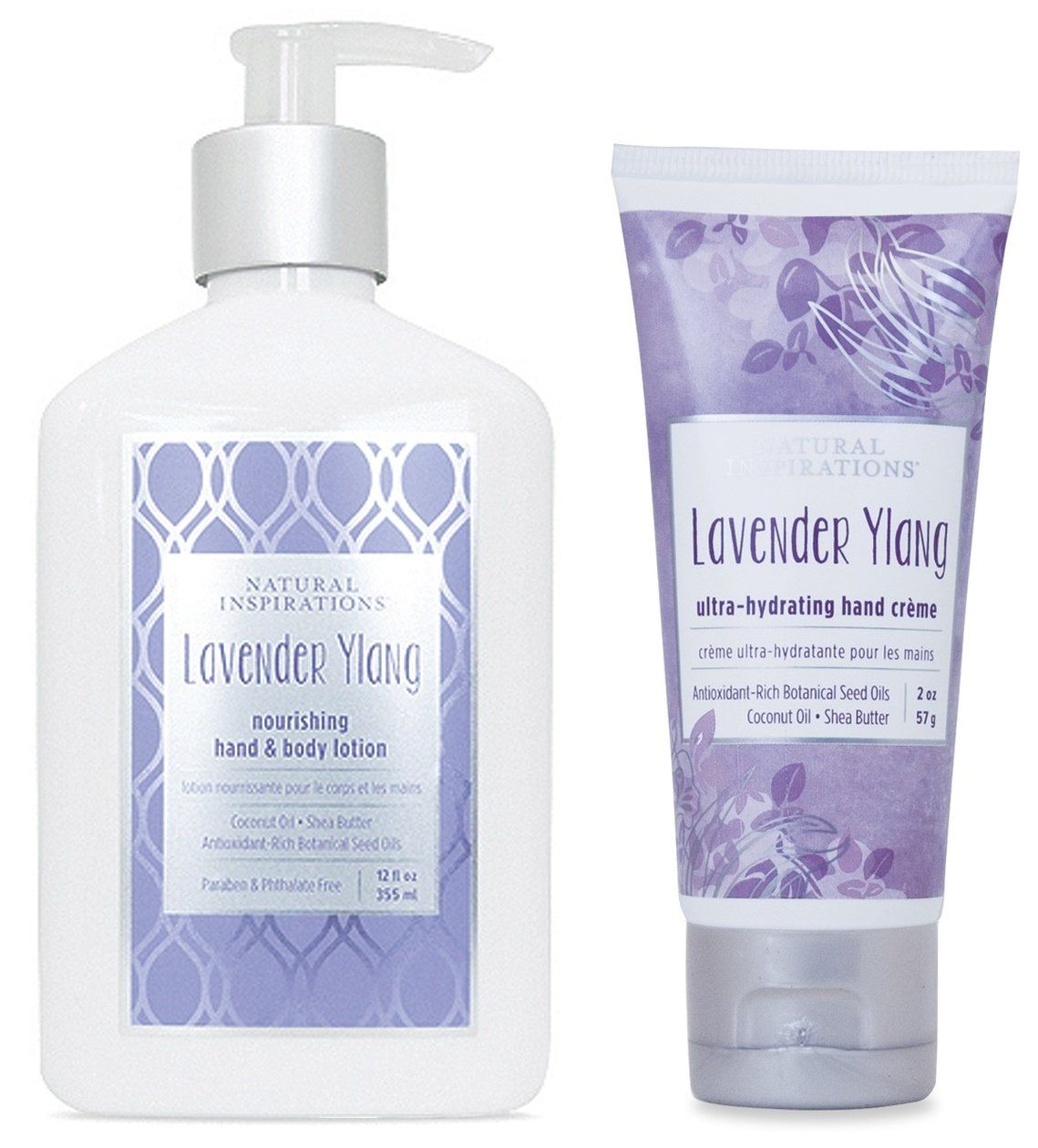 Natural Inspirations Hand &amp; Body Lotion and Hand Creme Gift Set - Lavender Ylang
