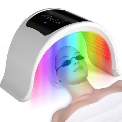 Led Face Mask Light Therapy, 8Color LED Light Therapy for Face, Red Light Therapy Mask, Circulation Photon LED Red Light Therapy for Face and Neck Beauty Salon Home Spa Skin Care Facial Rejuvenation