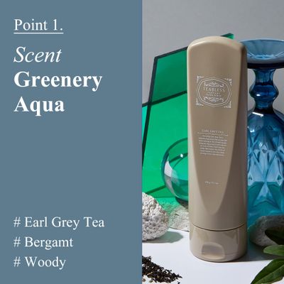 TEABLESS Earl Grey Tea Perfumed Facial Scrub, Transforming scrub, Gentle Daily Scrub &amp; Cleanser for Exfoliation, blackheads &amp; pore care, Greenery aqua Scent, Vegan