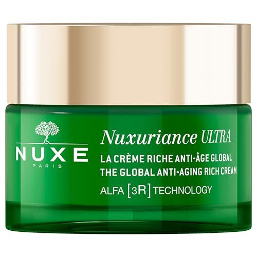 NUXE Nuxuriance Ultra Global Anti-Aging Rich Cream with Hyaluronic Acid and ALFA 3R Technology, Revitalize, Renewing, Resurfacing Treatment for Dry Skin, 1.7 oz
