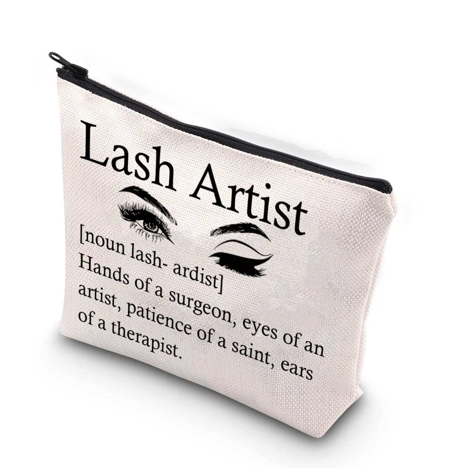 XYANFA Lash Tech Makeup Bag Gift For Makeup Artist Coworker Gift Salon Gift Stylist Gift Esthetician Gift Lash Artist Cosmetic Bag (Lash Artist noun)