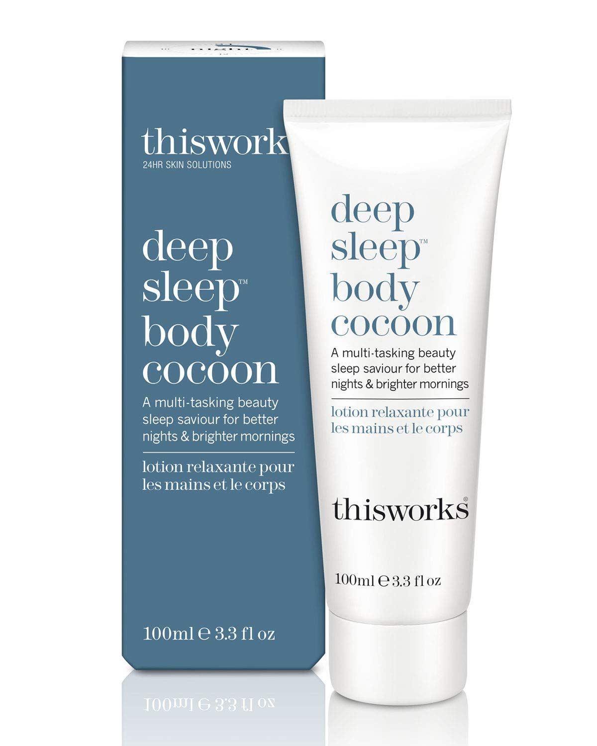 This Works Deep Sleep Body Cocoon | Multi-Tasking Night Cream with Lavender &amp; Chamomile | Hydrates, Calms &amp; Promotes Restful Sleep | Aromatherapeutic Formula, 3.3 oz / 100ml