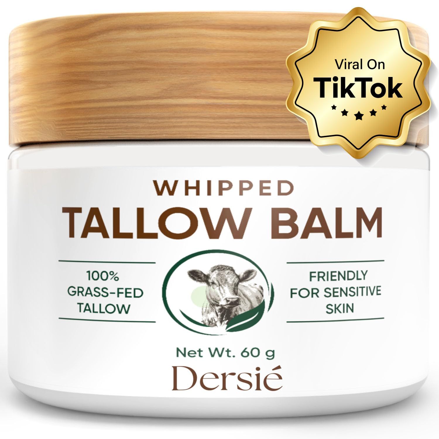Whipped Beef Tallow Balm for Skin: Tallow Face Moisturizer with Australia Emu Oil, Blue Cypress, Sandalwood Oil -Fresh Herbal Scent - Eczema Relief - Suitable for Sensitive Skin - 2.12 OZ