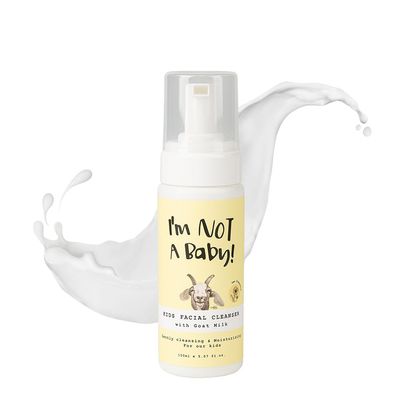 I&#39;m NOT A Baby! Kids Face Wash Facial Cleanser - Gentle Goat Milk Formula for Sensitive Skin, Deep Hydration, Tear-Free, Hypoallergenic &amp; Nourishing Care, 5.07 Fl oz (1)