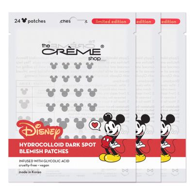 The Crme Shop Mickey Mouse Hydrocolloid Acne Patches | Infused with Glycolic Acid (3 Pack)
