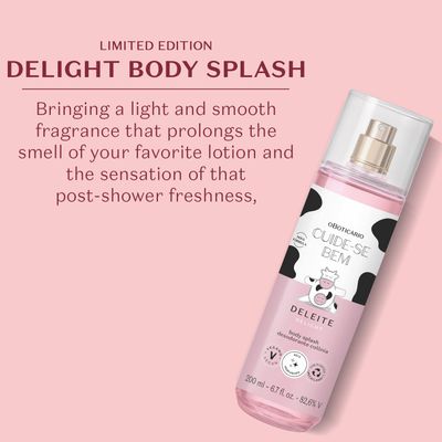 O Boticrio Cuide-se Bem Delight Body Splash, Sweet and Refreshing Fragrance Mist, 6.7 Ounce (200ml)