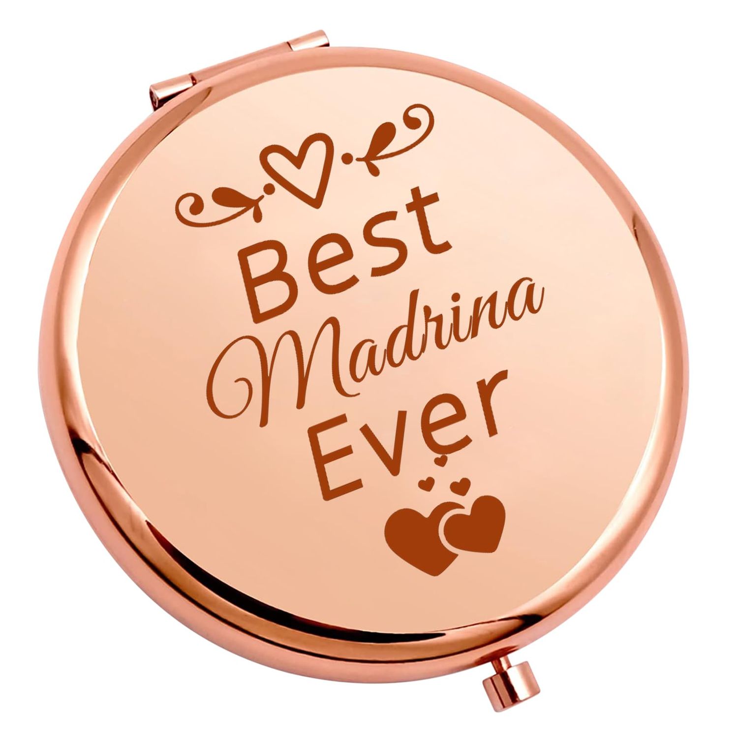 JNIAP Madrina Compact Mirror Godmother Madrina Proposal Gift in Spanish Best Madrina Ever Pocket Mirror Religious Christian Gift