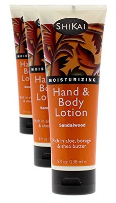 ShiKai Sandalwood Hand &amp; Body Lotion (8oz, Pack of 3) | Daily Moisturizing Skincare for Dry and Cracked Hands | With Aloe Vera &amp; Vitamin E